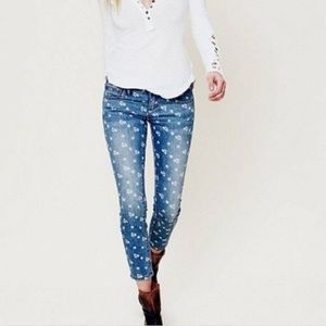 Free People Flower Ankle Jeans